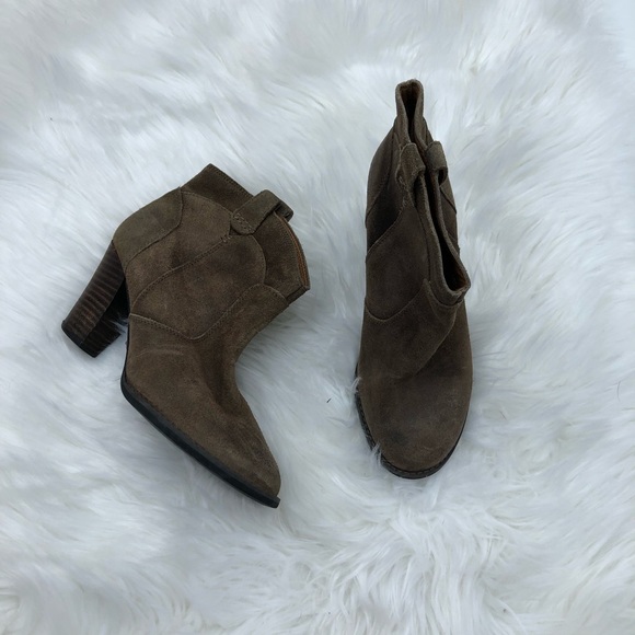 clarks western ankle booties
